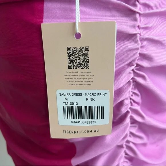 Tiger Mist Pink Fever Samira Strapless Mini Dress in Macro Print Medium - Picture 4 of 11